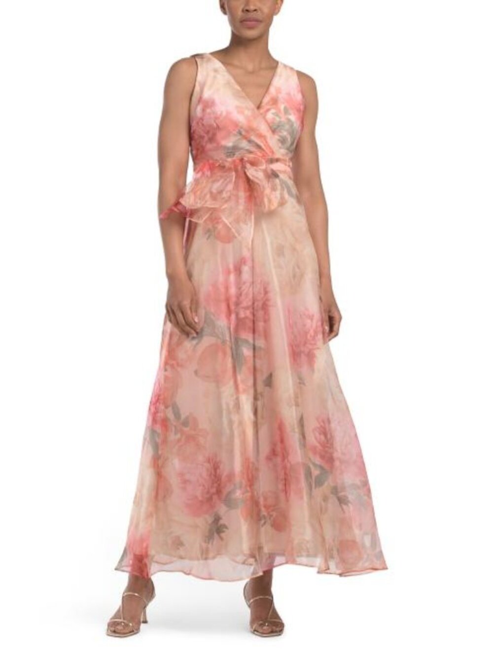 R&M RICHARDS Organza Floral Gown